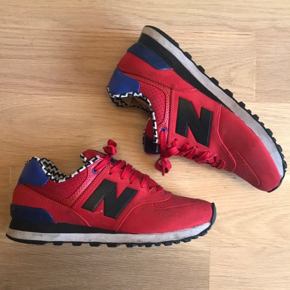 New Balance 564 Womens Red Blue Black 